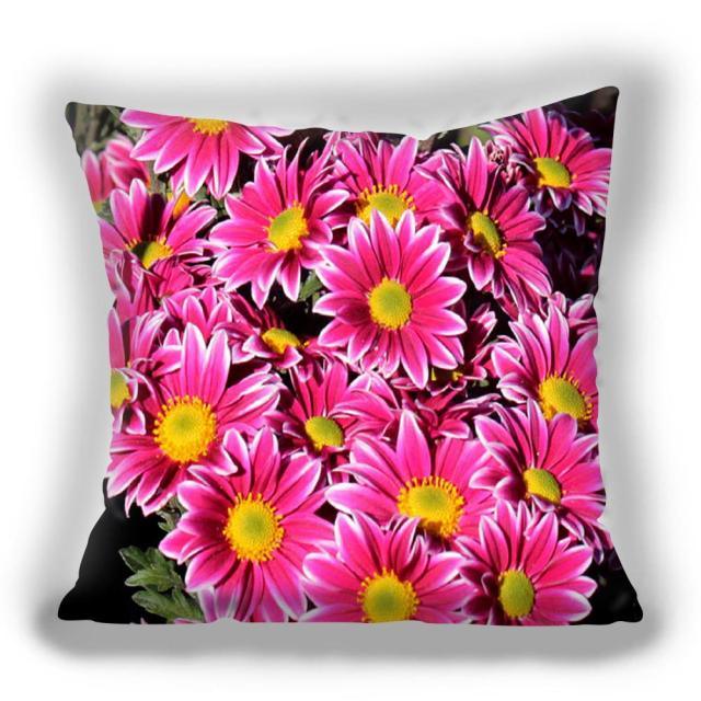 Bright Red Flower Cushion Cover Home Fashion Decoration Red Orange Pink Poppy Flowers Decorative Throw Pillow Cover Case Cushion Home Living Room Pillow Case Super Soft Short Plush Cushion Cover 45x45CM