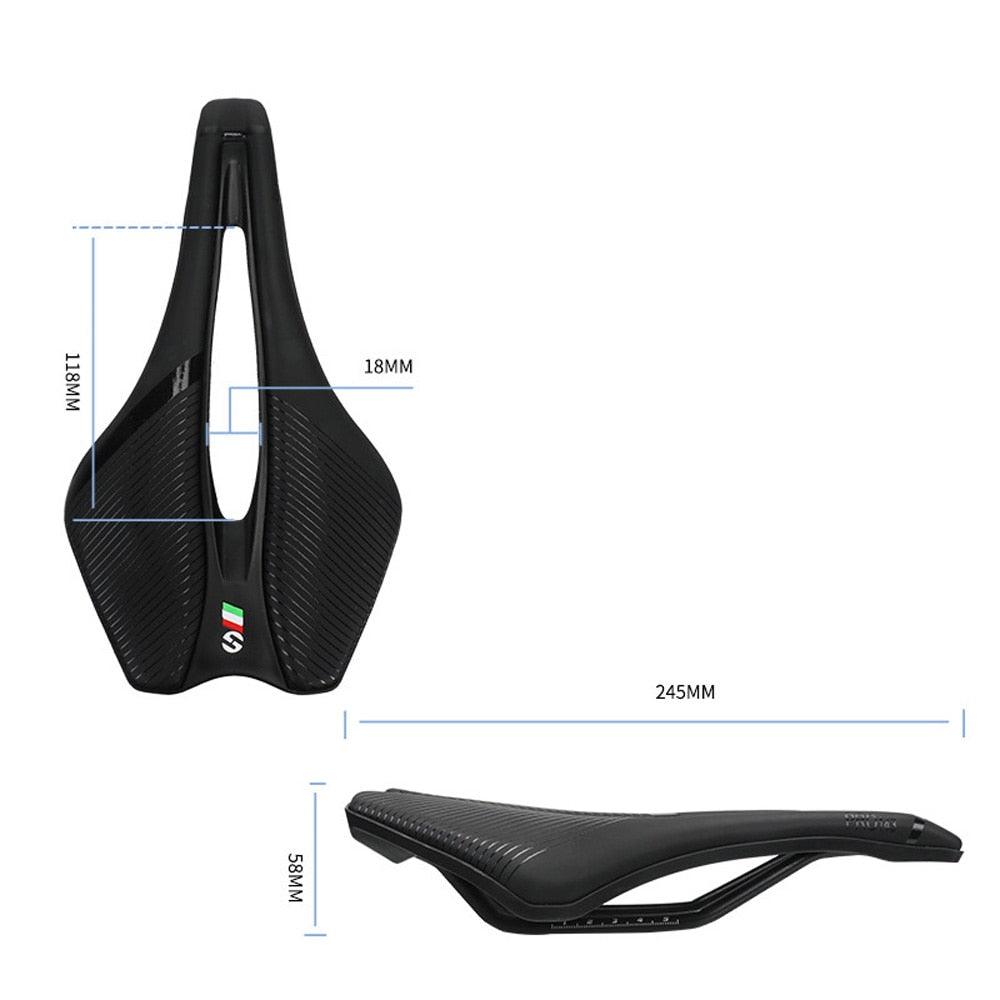 Bicycle Soft Thick Saddle Mountain Road Bike Wide Seat Cushion Road Bike Carbon Saddle Comfort Bike Saddle Ergonomic Waterproof Bicycle Seat For Road Bike Mountain Bike Seats