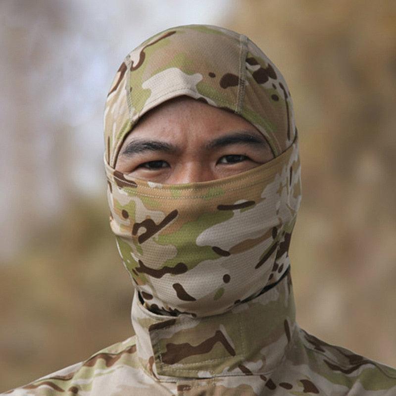 Tactical Camouflage Balaclava Full Face Mask CS Wargame Army Hunting Cycling Sports Helmet Liner Military Multiamp CP Skating Hat Motorbike Biker Racing Breather Mask Tactical Airsoft Cap Scarf Mask Ski Hat Spring Summer For Men Women