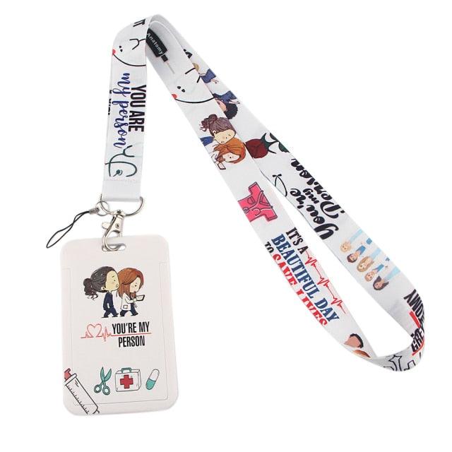 New Doctor Nurse Neck Strap Keychain Holder ID Card Pass Hang Rope Lanyard Key Chain ID Badge Holder Medical Student Gift