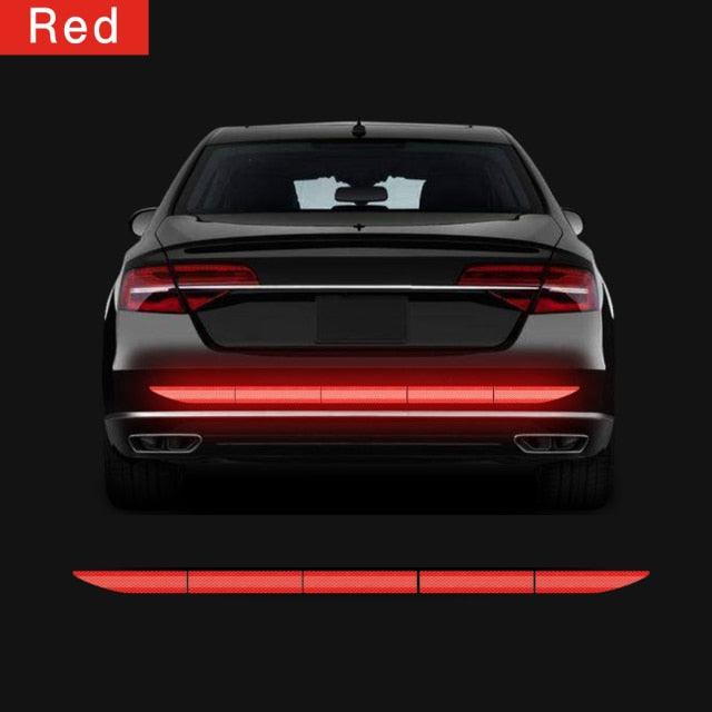 5pcs Car Reflectante Reflector Sticker Car Body Trunk Exterior Reflective Tape Reflex Exterior Warning Stickers Car Reflectance Reflective Sticker Car Body Trunk Auto Accessories Night Visibility Reflective Decal Universal Safety Warning  For Car Trunk