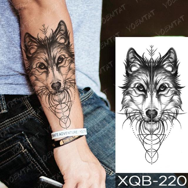 Elegant Black Waterproof Temporary Tattoo Sticker Lion Tiger Bear Flash Tattoos Leopard Wolf Colorful Big Tattoo Stickers For Mens Womens - STEVVEX Beauty - 103, 3D Tattoo, Animal Tattoo, Arm Tattoo, Back Tattoo, Beauty, Big Tattoo, Black Tattoos, Body Tattoo, Fashion Tattoo, Large Tattoo, Leg Tattoo, Lion Tattoo, Luxury Tattoo, Men Tattoo, Mens Tattoo, Realistic Tattoo, Tattoo, Tiger Tattoo, Waterproof Tattoo, Wolf Tattoo, Women Tattoo - Stevvex.com