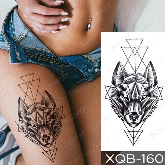 Elegant Black Waterproof Temporary Tattoo Sticker Lion Tiger Bear Flash Tattoos Leopard Wolf Colorful Big Tattoo Stickers For Mens Womens - STEVVEX Beauty - 103, 3D Tattoo, Animal Tattoo, Arm Tattoo, Back Tattoo, Beauty, Big Tattoo, Black Tattoos, Body Tattoo, Fashion Tattoo, Large Tattoo, Leg Tattoo, Lion Tattoo, Luxury Tattoo, Men Tattoo, Mens Tattoo, Realistic Tattoo, Tattoo, Tiger Tattoo, Waterproof Tattoo, Wolf Tattoo, Women Tattoo - Stevvex.com