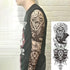 Extra Large Full Arm Leg Body Hand Waterproof Fake Tattoo Stickers Temporary Realistic Black Modern Mens Tattoo - STEVVEX Beauty - 103, 3D Tattoo, Arm Tattoo, Back Tattoo, Big Tattoo, Black Tattoos, Body Tattoo, Fashion Tattoo, Large Black Tattoo, Large Tattoo, Leg Tattoo, Lion Tattoo, Luxury Tattoo, Men Tattoo, Mens Tattoo, Modern Tattoo, Spider Tattoo, Stylish Tattoo, Tattoo, Waterproof Tattoo - Stevvex.com