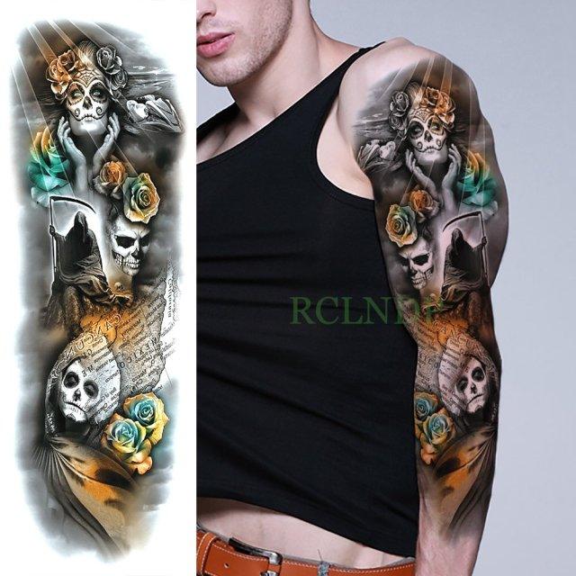 Extra Large Full Arm Leg Body Hand Waterproof Fake Tattoo Stickers Temporary Realistic Black Modern Mens Tattoo - STEVVEX Beauty - 103, 3D Tattoo, Arm Tattoo, Back Tattoo, Big Tattoo, Black Tattoos, Body Tattoo, Fashion Tattoo, Large Black Tattoo, Large Tattoo, Leg Tattoo, Lion Tattoo, Luxury Tattoo, Men Tattoo, Mens Tattoo, Modern Tattoo, Spider Tattoo, Stylish Tattoo, Tattoo, Waterproof Tattoo - Stevvex.com