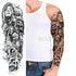 Extra Large Full Arm Leg Body Hand Waterproof Fake Tattoo Stickers Temporary Realistic Black Modern Mens Tattoo - STEVVEX Beauty - 103, 3D Tattoo, Arm Tattoo, Back Tattoo, Big Tattoo, Black Tattoos, Body Tattoo, Fashion Tattoo, Large Black Tattoo, Large Tattoo, Leg Tattoo, Lion Tattoo, Luxury Tattoo, Men Tattoo, Mens Tattoo, Modern Tattoo, Spider Tattoo, Stylish Tattoo, Tattoo, Waterproof Tattoo - Stevvex.com