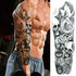 Extra Large Full Arm Leg Body Hand Waterproof Fake Tattoo Stickers Temporary Realistic Black Modern Mens Tattoo - STEVVEX Beauty - 103, 3D Tattoo, Arm Tattoo, Back Tattoo, Big Tattoo, Black Tattoos, Body Tattoo, Fashion Tattoo, Large Black Tattoo, Large Tattoo, Leg Tattoo, Lion Tattoo, Luxury Tattoo, Men Tattoo, Mens Tattoo, Modern Tattoo, Spider Tattoo, Stylish Tattoo, Tattoo, Waterproof Tattoo - Stevvex.com