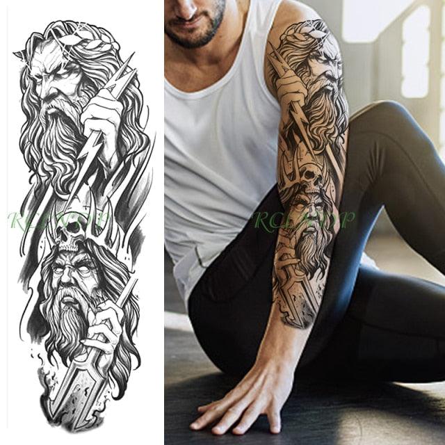 Extra Large Full Arm Leg Body Hand Waterproof Fake Tattoo Stickers Temporary Realistic Black Modern Mens Tattoo - STEVVEX Beauty - 103, 3D Tattoo, Arm Tattoo, Back Tattoo, Big Tattoo, Black Tattoos, Body Tattoo, Fashion Tattoo, Large Black Tattoo, Large Tattoo, Leg Tattoo, Lion Tattoo, Luxury Tattoo, Men Tattoo, Mens Tattoo, Modern Tattoo, Spider Tattoo, Stylish Tattoo, Tattoo, Waterproof Tattoo - Stevvex.com