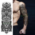 Extra Large Full Arm Leg Body Hand Waterproof Fake Tattoo Stickers Temporary Realistic Black Modern Mens Tattoo - STEVVEX Beauty - 103, 3D Tattoo, Arm Tattoo, Back Tattoo, Big Tattoo, Black Tattoos, Body Tattoo, Fashion Tattoo, Large Black Tattoo, Large Tattoo, Leg Tattoo, Lion Tattoo, Luxury Tattoo, Men Tattoo, Mens Tattoo, Modern Tattoo, Spider Tattoo, Stylish Tattoo, Tattoo, Waterproof Tattoo - Stevvex.com