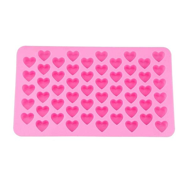 Mini Heart Mold Silicone Ice Chocolate Fondant Mould 3D Pastry Jelly Cookies Baking Cake Decoration Tools 5 Colors Silicone Mold Mini Heart Shape Silicone Ice Cube Molds Trays Chocolate Cute Pink Mold