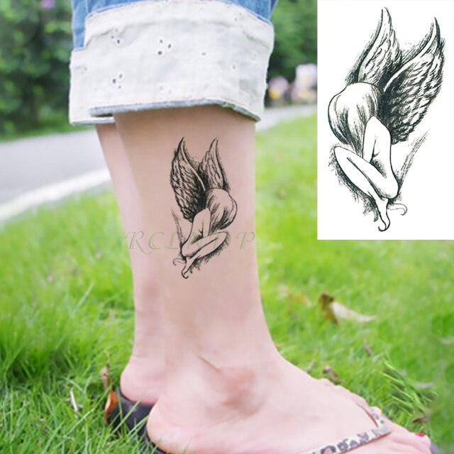 Elegant Waterproof Temporary Tattoo Sticker Cat Fox Flash Tatoo Neck Hand Modern Tattoo Stickers Butterflies Cats For Womens