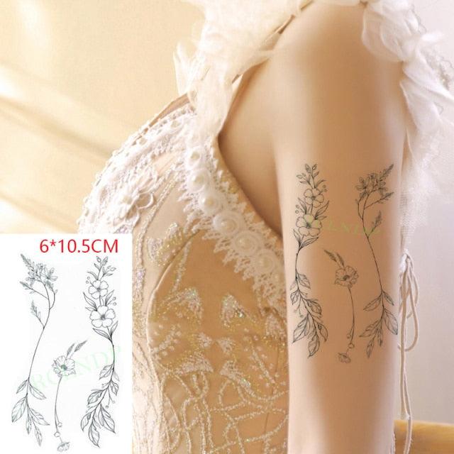 Elegant Waterproof Temporary Tattoo Sticker Cat Fox Flash Tatoo Neck Hand Modern Tattoo Stickers Butterflies Cats For Womens