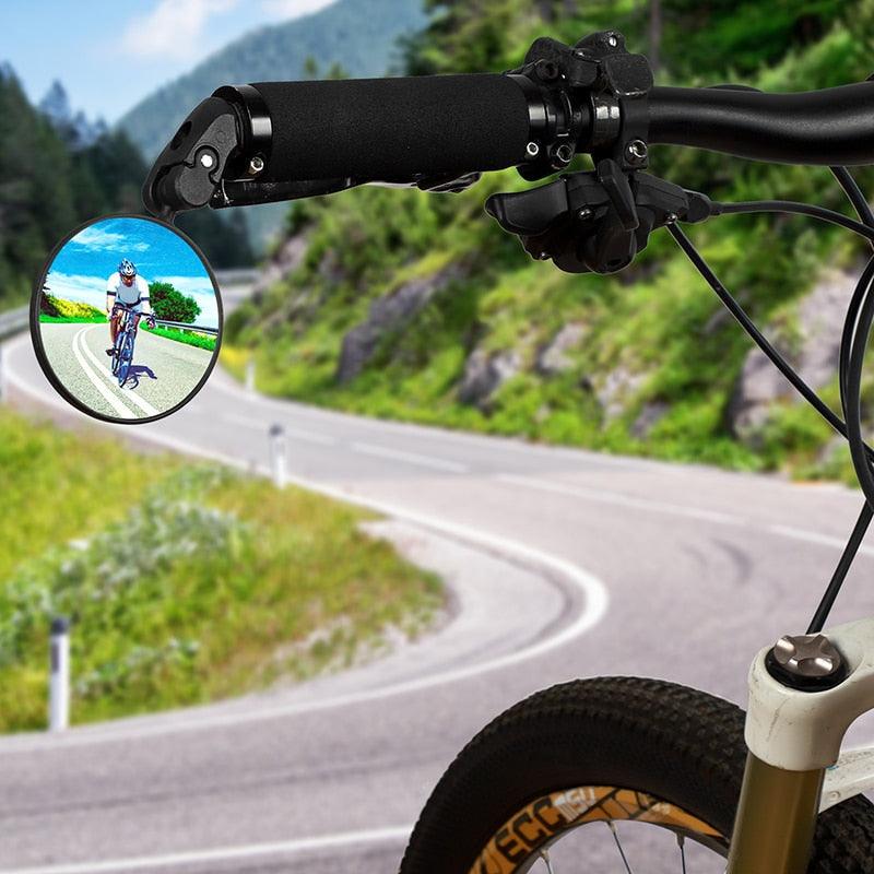 Adjustable Rotation Bike Rearview Mirror Cycling Rear View Road Bicycle Handlebar Mirrors Convex Mirror With 360˚Adjustable Handlebar Installation For Mountain Road Bike Electric Bicycle Accessories