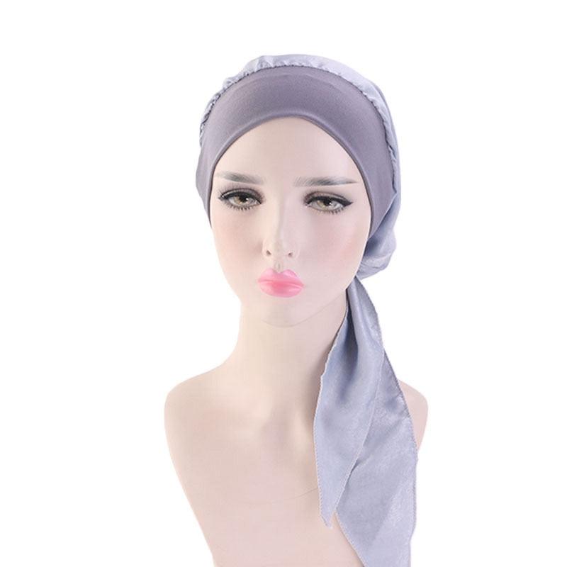 Fashion Printed Flowers Soft Beanie Turban Hat Inner Hijabs Cap Muslim Head Scarf Turban Bonnet Ladies Wrap Under Hijab Caps For Women