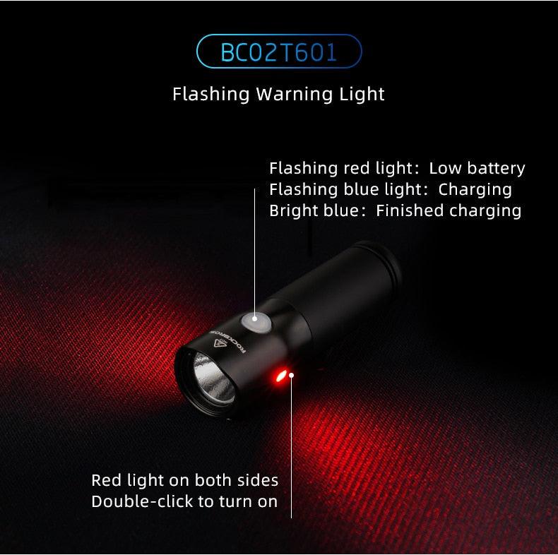 Bike Light Rainproof USB Rechargeable LED 2000mAh MTB Front Lamp Headlight Aluminum Ultralight Flashlight Super Bright Bicycle Front Headlight 5 Light Modes And Large Capacity Battery