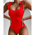 Luxury Black Female Swimsuit Vintage One Piece Ruffled Push Up Tummy Control Swimwear Halter One Piece Slimming Retro Swimsuit Women's Plus Size Push Up Bathing Suit Solid Red Swimwear Women Padded Bathing Suits