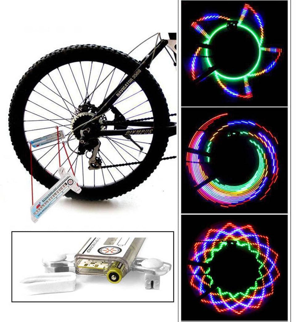 Bicycle Spoke Light Motorcycle Bike Tire Wheel Lights Flash Spoke Light Lamp Outdoor Cycling LED Bicycle Spoke Tire Light With 32 LED Changes Patterns Bicycle Rim Lights