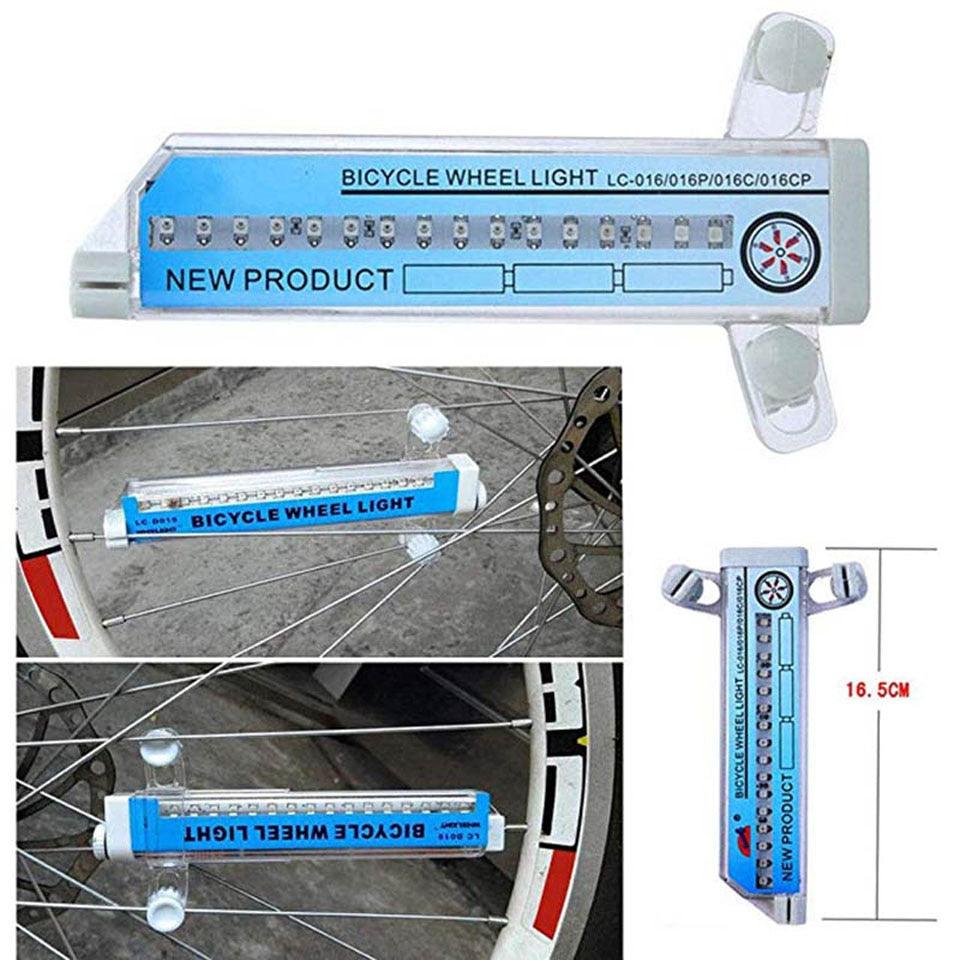 Bicycle Spoke Light Motorcycle Bike Tire Wheel Lights Flash Spoke Light Lamp Outdoor Cycling LED Bicycle Spoke Tire Light With 32 LED Changes Patterns Bicycle Rim Lights