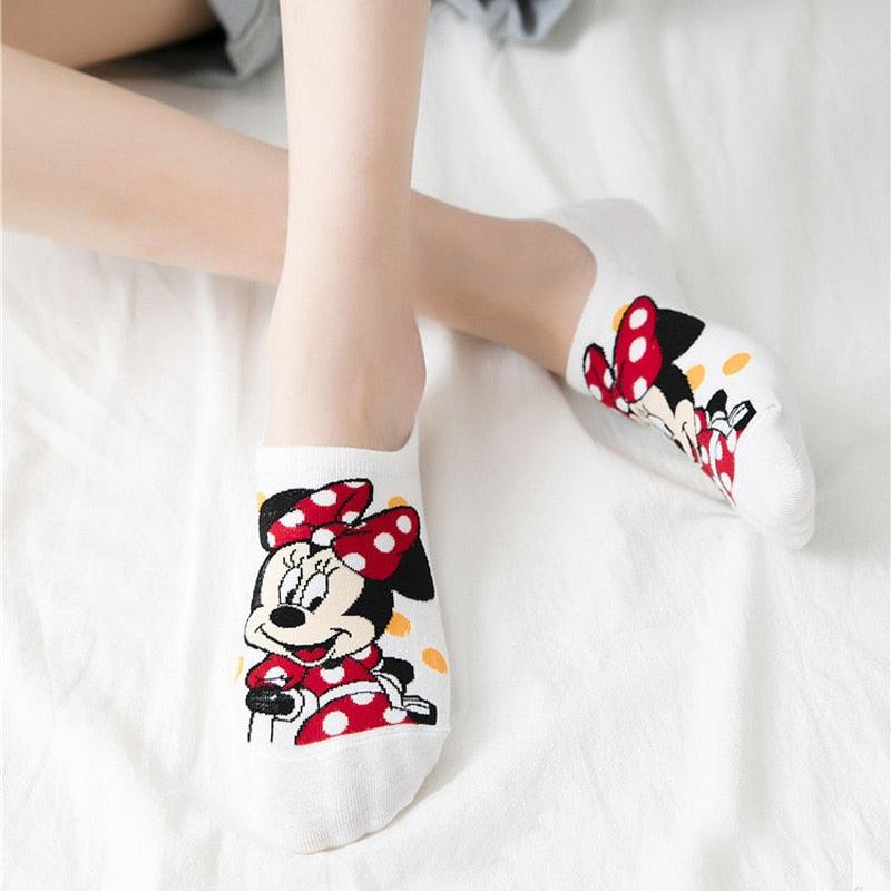 5 pairs Summer Socks Female Cartoon Animal Bear Mouse Socks Cute Funny Invisible Cotton Ankle Socks For Women