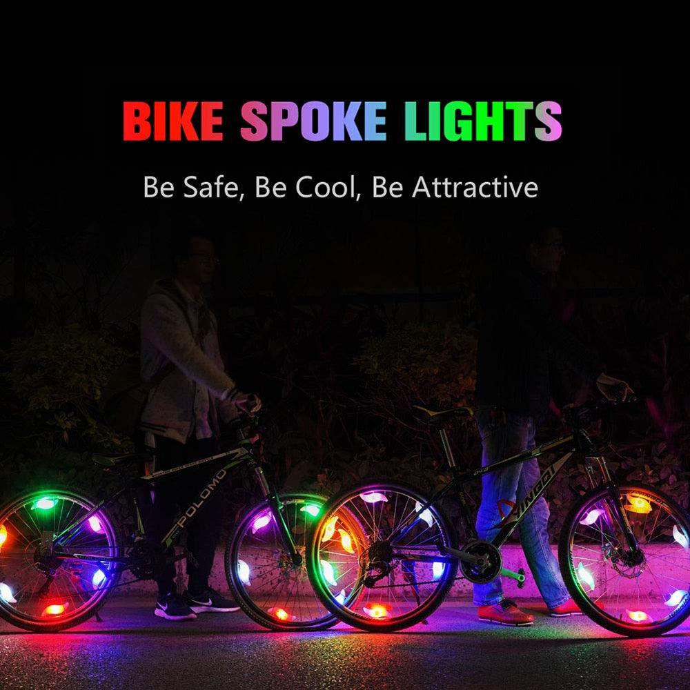 Waterproof Bicycle Spoke Light 3 Lighting Mode LED Bike Wheel Warning Light Colorful LED Bike Wheel Light Waterproof Easy Install Bicycles Wheel Spoke LED Lights With 3 Modes For Bicycle Present For Kids Teens Boys Girls Men Women