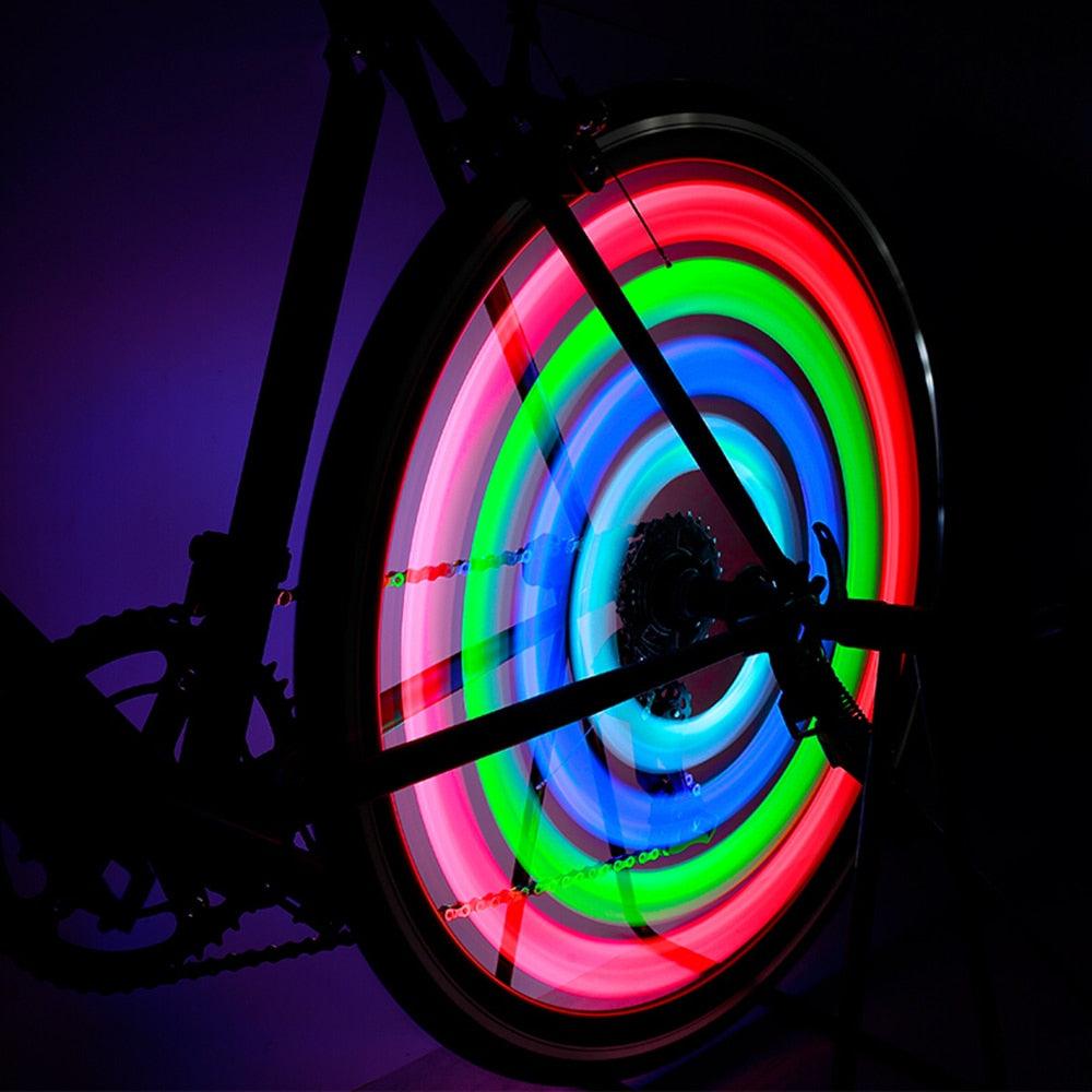 Waterproof Bicycle Spoke Light 3 Lighting Mode LED Bike Wheel Warning Light Colorful LED Bike Wheel Light Waterproof Easy Install Bicycles Wheel Spoke LED Lights With 3 Modes For Bicycle Present For Kids Teens Boys Girls Men Women