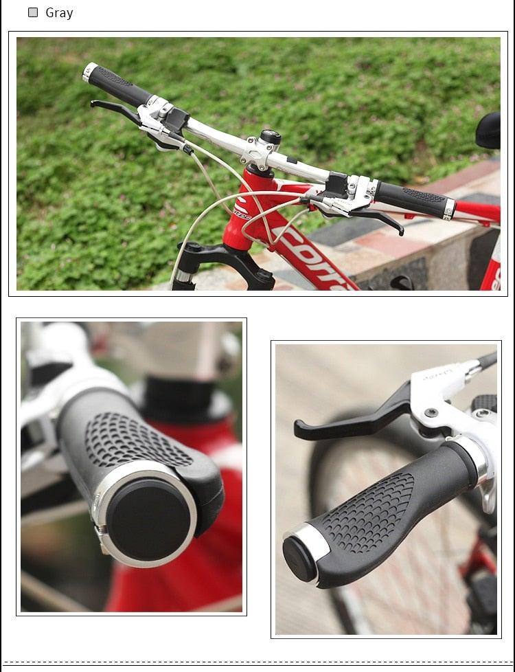 Bicycle Handlebar Cover Bike Grips Bicycle Mountain Grips Aluminum Anti-Slip Handle Bike Double Aluminum Clamp Lock On Grips For Mountain Bike Handle Bar Ends Bike Grips Comfort Ergo Handlebar Grip Designed For Cycling