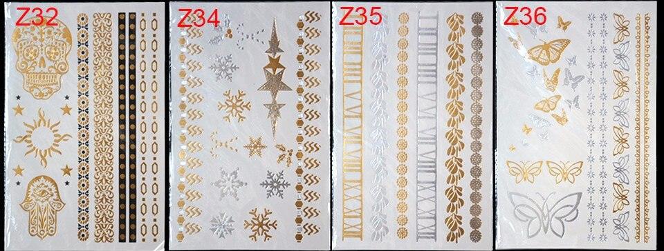 Body Tattoo Art Painting Stickers Glitter Gold Silver Temporary Waterproof Nontoxic Long Lasting Tattoos - STEVVEX Beauty - 103, Beauty, Body Tattoo, Fashion Tattoo, Gold Tattoo, Luxury Tattoo, Mens Tattoo, Silver Tattoo, Stylish Tattoo, Tattoo, Waterproof Tattoo, Womens Tattoo - Stevvex.com