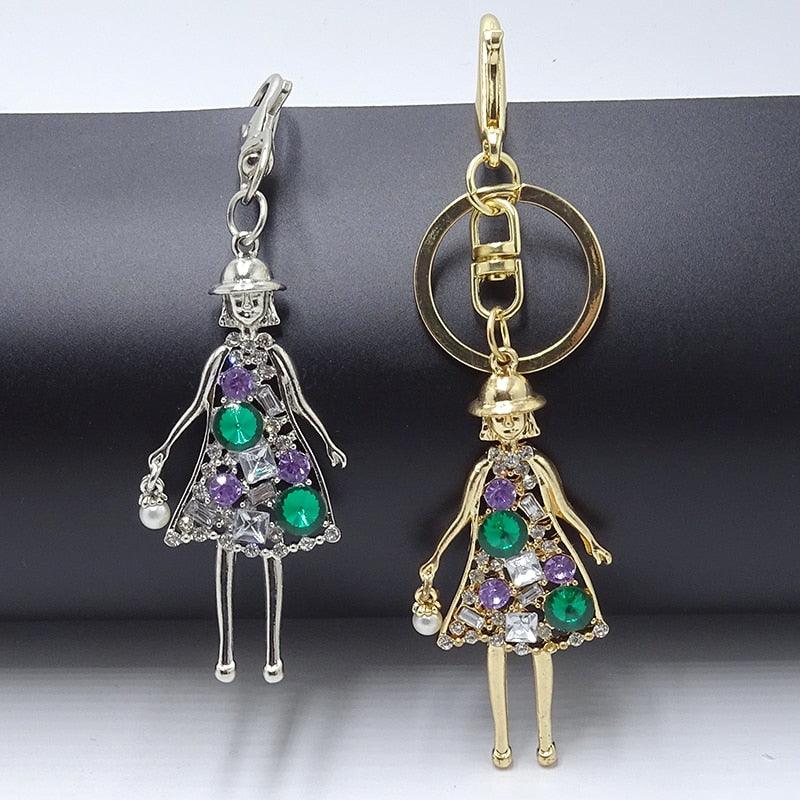 Creative Jewelry Pendant Key Ring Alloy Rhinestone Butterfly Fairy Key Ring Handbag Pendant Car Key Ring Female Jewelry Gift Butterfly Wing Fairy Keychain Rhinestone Dancing Ballet Car Keychain