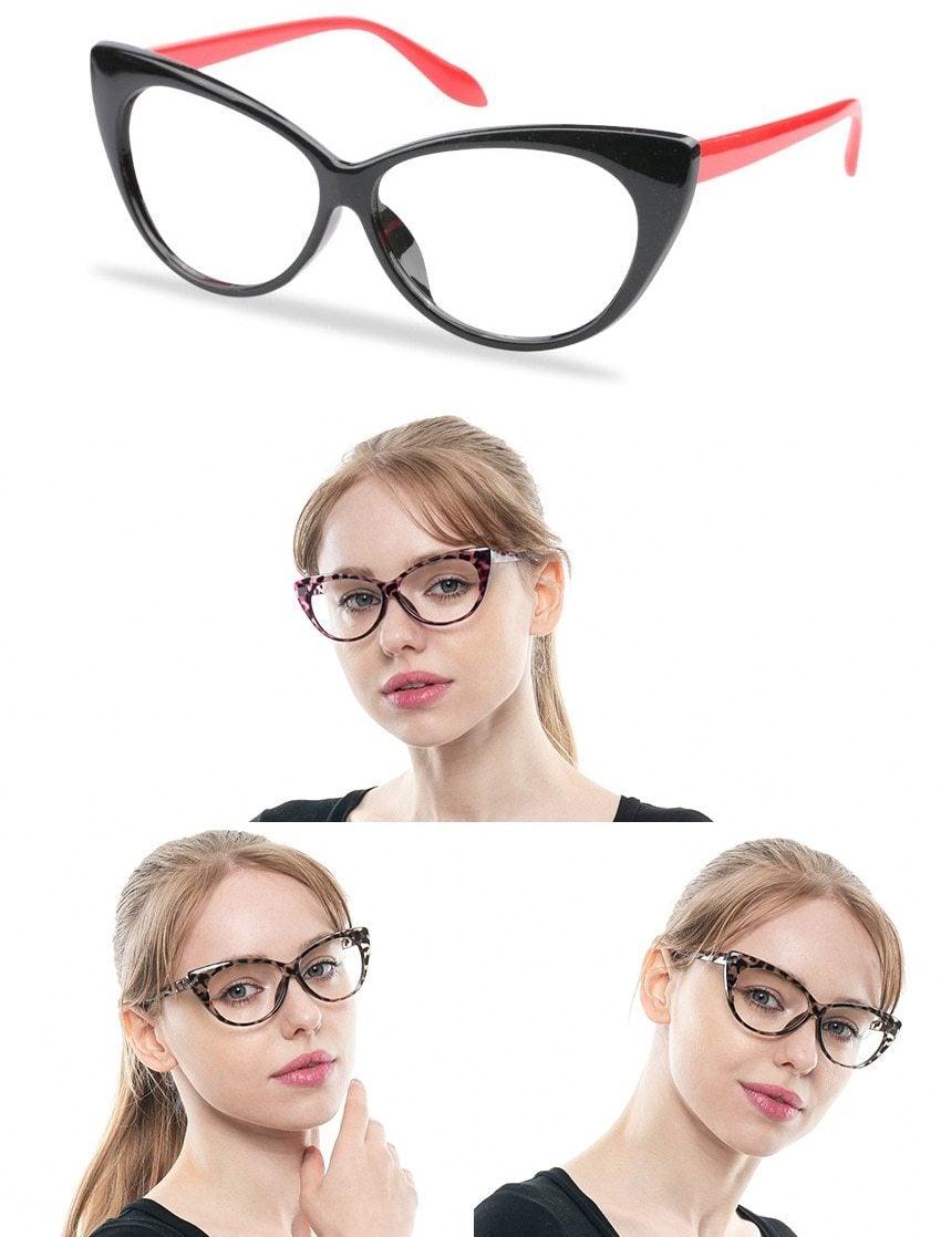 Cat Eye Reading Glasses  For Women Lightweight Presbyopic Reading Glasses Fashion Cute Reader For Women Computer Readers Anti Glare UV Ray Eyeglasses   +0.5 0.75 1.0 1.25 1.5 1.75 2.0 2.5 3.0 3.5 4.0