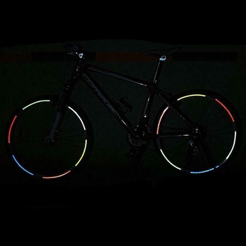 Bike Reflective Stickers Cycling Fluorescent Reflective Tape Bicycle Adhesive Safety Decor Sticker Safety Reflective Warning Stickers Waterproof Outdoor Bicycle Rim Reflector Tape Thin Reflective Sticker Rolls For Bikes Bicycles