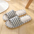 Women Indoor Slippers Flat Shoes Spring Autumn Linen Flip Flops Home Slippers Comfortable Memory Foam Slippers Lining Slip-On Lightweight Durable House Shoes