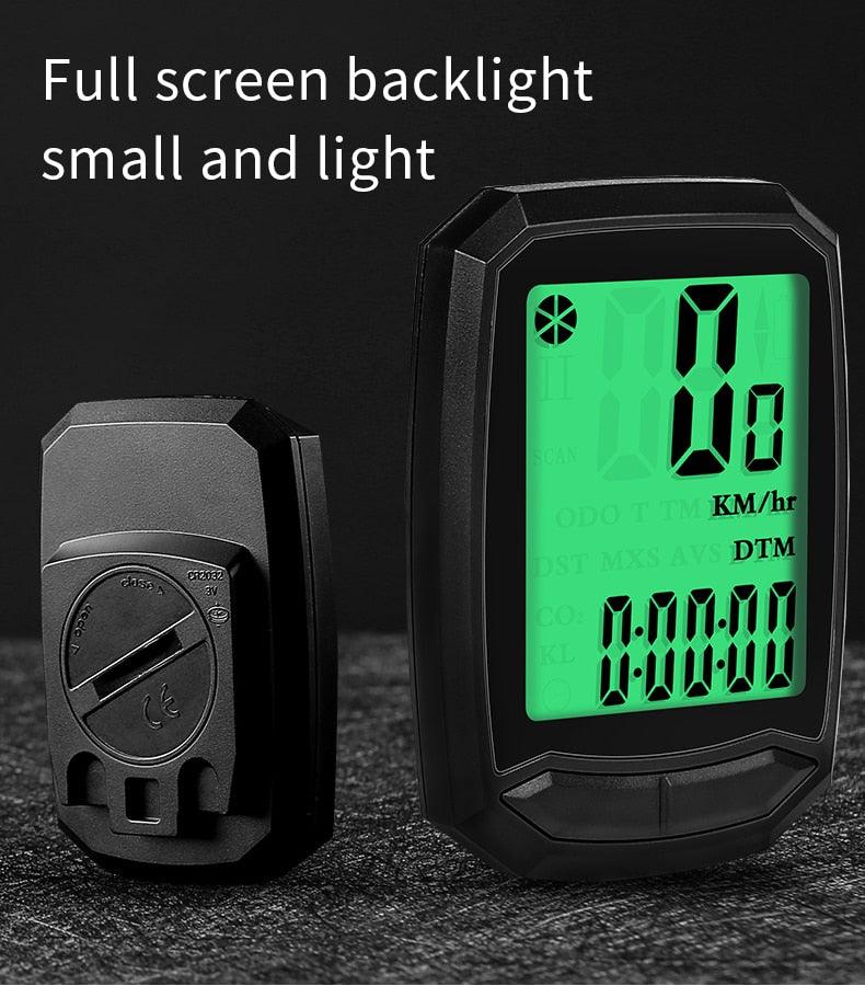 Waterproof Bicycle Computer Wireless And Wired MTB Bike Cycling Odometer Stopwatch Speedometer LED Digital Bicycles Computer Odometer Speedometer Max Distance Time For Trainer