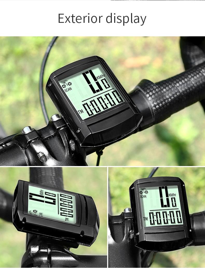 Waterproof Bicycle Computer Wireless And Wired MTB Bike Cycling Odometer Stopwatch Speedometer LED Digital Bicycles Computer Odometer Speedometer Max Distance Time For Trainer