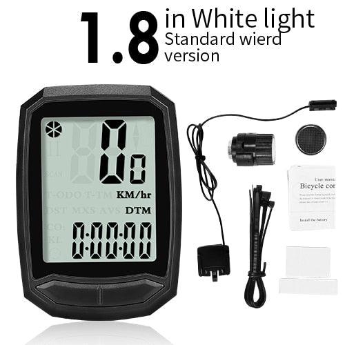 Waterproof Bicycle Computer Wireless And Wired MTB Bike Cycling Odometer Stopwatch Speedometer LED Digital Bicycles Computer Odometer Speedometer Max Distance Time For Trainer