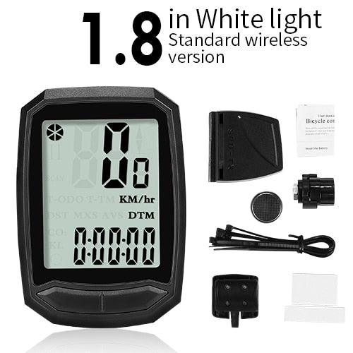 Waterproof Bicycle Computer Wireless And Wired MTB Bike Cycling Odometer Stopwatch Speedometer LED Digital Bicycles Computer Odometer Speedometer Max Distance Time For Trainer