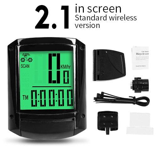 Waterproof Bicycle Computer Wireless And Wired MTB Bike Cycling Odometer Stopwatch Speedometer LED Digital Bicycles Computer Odometer Speedometer Max Distance Time For Trainer