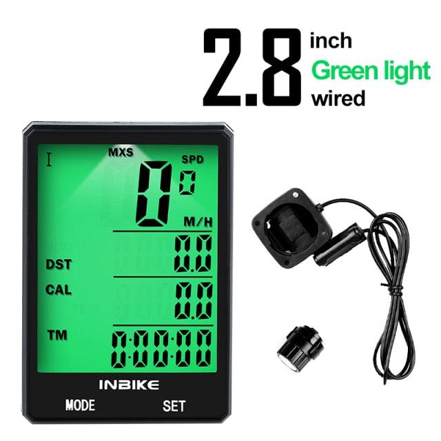 Waterproof Bicycle Computer Wireless And Wired MTB Bike Cycling Odometer Stopwatch Speedometer LED Digital Bicycles Computer Odometer Speedometer Max Distance Time For Trainer