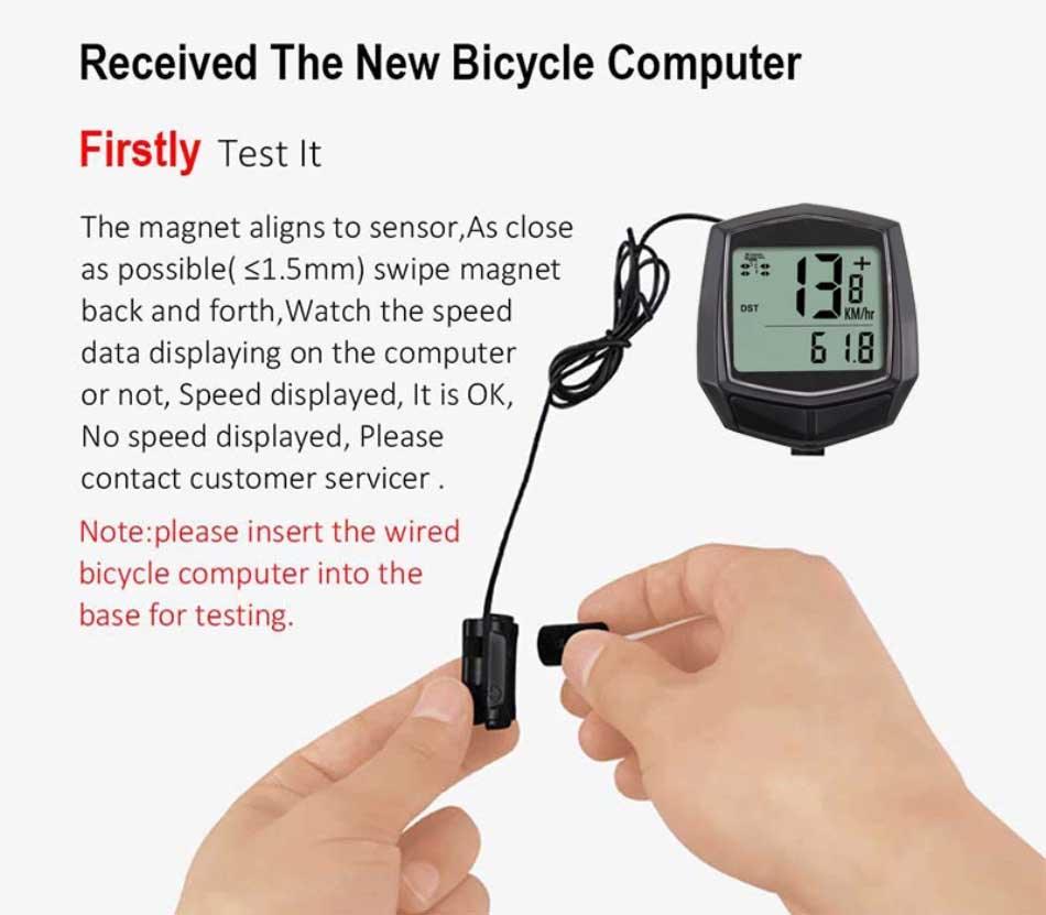 Bike Speedometer Waterproof Wired Digital Bike Ride Odometer Bicycle Cycling Speed Counter Bicycle Accessories Waterproof Cycling Odometer With Automatic Wake-Up Multi-Function LCD Backlight Display Bicycle Computer Best For Bikers