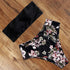 Floral Bikini Set Swimsuit High Waist Bathing Suit Black Swimwear Women Push-Up Leaf Women's Strapless High Waist Bikini Swimsuits Lace Up 2 Pieces Bathing Suit Swimwear