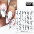 Nail Sticker Flower Water Transfer White Rose Necklace Lace Jewelry Nail Water Decal Black Wraps Tips  Nail Art Accessories Decoration Decal Self-Adhesive 3D Wave Design Decoration for Women Girls Tape Nail Art Stickers Decal Decoration