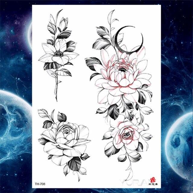 Luxury Big Tattoo Stickers Butterfly Body Arm Leg Tattoos Temporary Black Flower Rose Tattoos For Women's Adults - STEVVEX Beauty - 103, 3D Tattoo, Animal Tattoo, Arm Tattoo, Beauty, Big Tattoo, Black Tattoos, Body Tattoo, Butterfly Tattoo, Colorful Tattoo, Fashion Tattoo, Flower Tattoo, Girls Tattoo, Large Tattoo, Leg Tattoo, Lotus Tattoo, Luxury Tattoo, Tattoo, Waterproof Tattoo, Wedding Tattoo, Women Tattoo - Stevvex.com