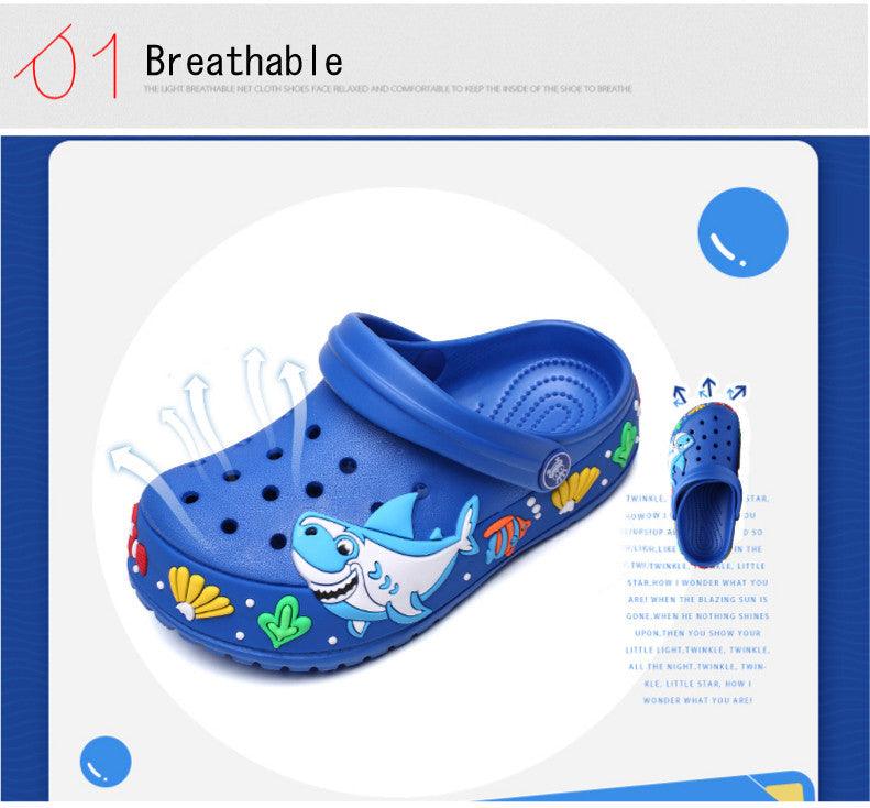 Cartoon Ocean Fashion Children Garden Shoes Boys Summer Slippers High Quality Kids Garden Children Clogs Boys Shoes Slides Sandals Clogs Children Beach Outdoor Walking Slipper