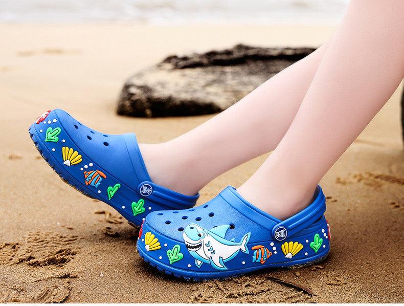 Cartoon Ocean Fashion Children Garden Shoes Boys Summer Slippers High Quality Kids Garden Children Clogs Boys Shoes Slides Sandals Clogs Children Beach Outdoor Walking Slipper