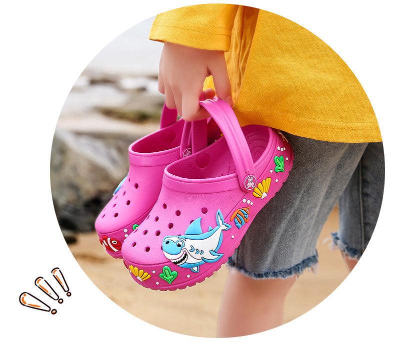 Cartoon Ocean Fashion Children Garden Shoes Boys Summer Slippers High Quality Kids Garden Children Clogs Boys Shoes Slides Sandals Clogs Children Beach Outdoor Walking Slipper