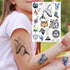 Realistic Black Temporary Small Big Tattoos Space Planets Animals Tatoos Waterproof  Face Hands Tattoos For Girls Mens