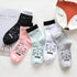 5 Pairs Fashion Unisex Cute Cartoon face Patterned Long Socks Soft Breathable Cotton Material Sport Summer Warm Winter Funny Harajuku Socks For Men And Women