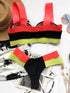 Women's Swimsuits Swimwear Patchwork Bikini Woman Push up Bikinis Swimsuit Bathing Suits Women Rave Neon Patchwork Bikini Swimsuit 2 Piece Cutout Molded Push Up Bathing Suit