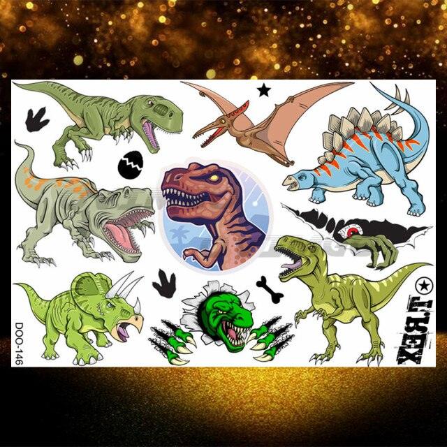 Small 3D Dinosaur Temporary Sticker Tattoos Colorful Tiny Tattoos For Party Children - STEVVEX Beauty - 103, 3D Tattoo, Animal Tattoo, Arm Tattoo, Beauty, Body Tattoo, Boys Tattoo, Carnival Tattoo, Cats Tattoo, Children Tattoo, Colorful Tattoo, Dinosaur Tattoo, Face Tattoo, Fashion Tattoo, Girls Tattoo, Leg Tattoo, Luxury Tattoo, Modern Tatoos, Multi-Colored Tattoo, Realistic Tattoo, Small Tattoo, Stylish Tattoo, Tattoo, Waterproof Tattoo, Women Tattoo - Stevvex.com