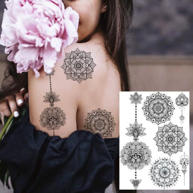 53 Sheets Black Lace Temporary Tattoos Sticker Butterfly Flower Fake Tatoo Sticker Sexy Black Henna Temporary Tattoos For Women - STEVVEX Beauty - 103, Animal Tattoo, Arm Tattoo, Back Tattoo, Beauty, Big Tattoo, Black Tattoos, Body Tattoo, Fashion Tattoo, Girls Tattoo, Large Black Tattoo, Leg Tattoo, Luxury Tattoo, Sketch Tattoo, Stylish Tattoo, Tattoo, Waterproof Tattoo, Wedding Tattoo, Women Tattoo, Womens Tattoo - Stevvex.com