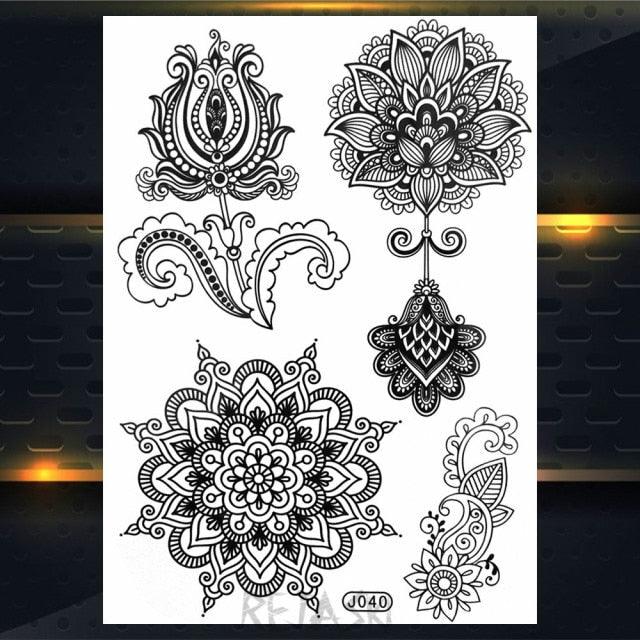 53 Sheets Black Lace Temporary Tattoos Sticker Butterfly Flower Fake Tatoo Sticker Sexy Black Henna Temporary Tattoos For Women - STEVVEX Beauty - 103, Animal Tattoo, Arm Tattoo, Back Tattoo, Beauty, Big Tattoo, Black Tattoos, Body Tattoo, Fashion Tattoo, Girls Tattoo, Large Black Tattoo, Leg Tattoo, Luxury Tattoo, Sketch Tattoo, Stylish Tattoo, Tattoo, Waterproof Tattoo, Wedding Tattoo, Women Tattoo, Womens Tattoo - Stevvex.com